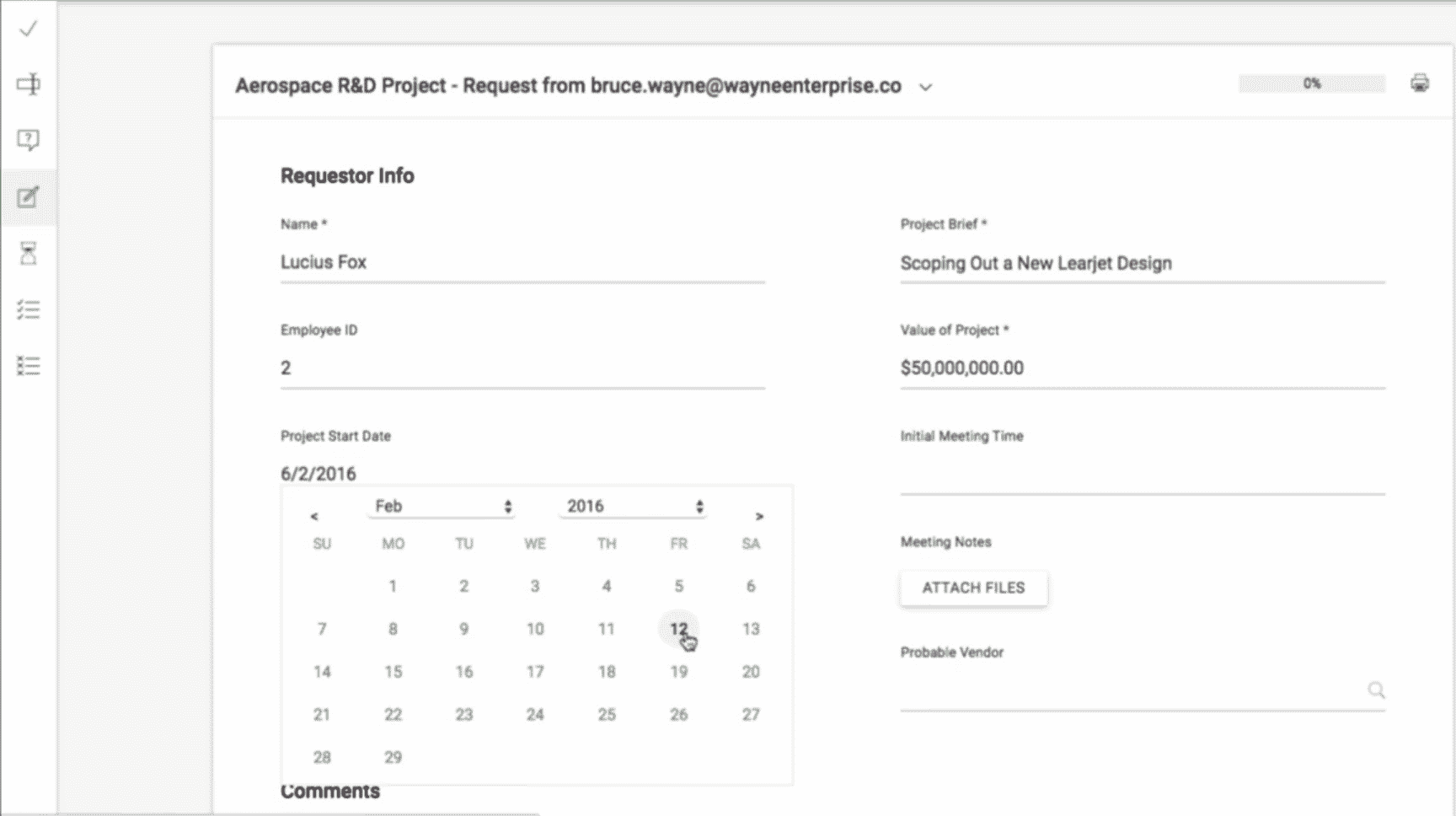 an example showing kissflow project dashboard