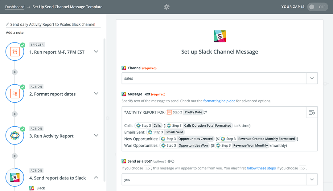 zapier workflow builder 