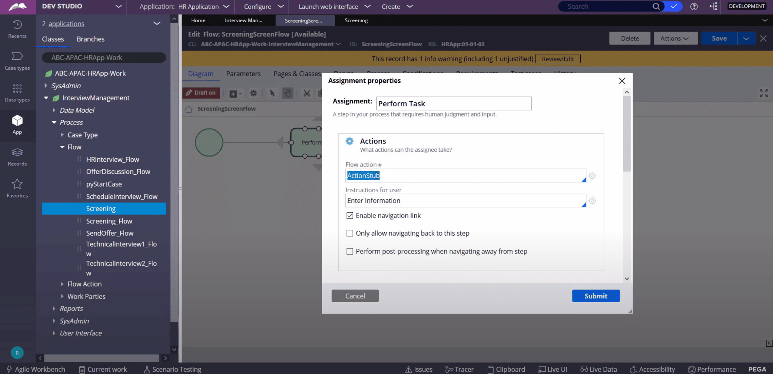 instructions of process steps