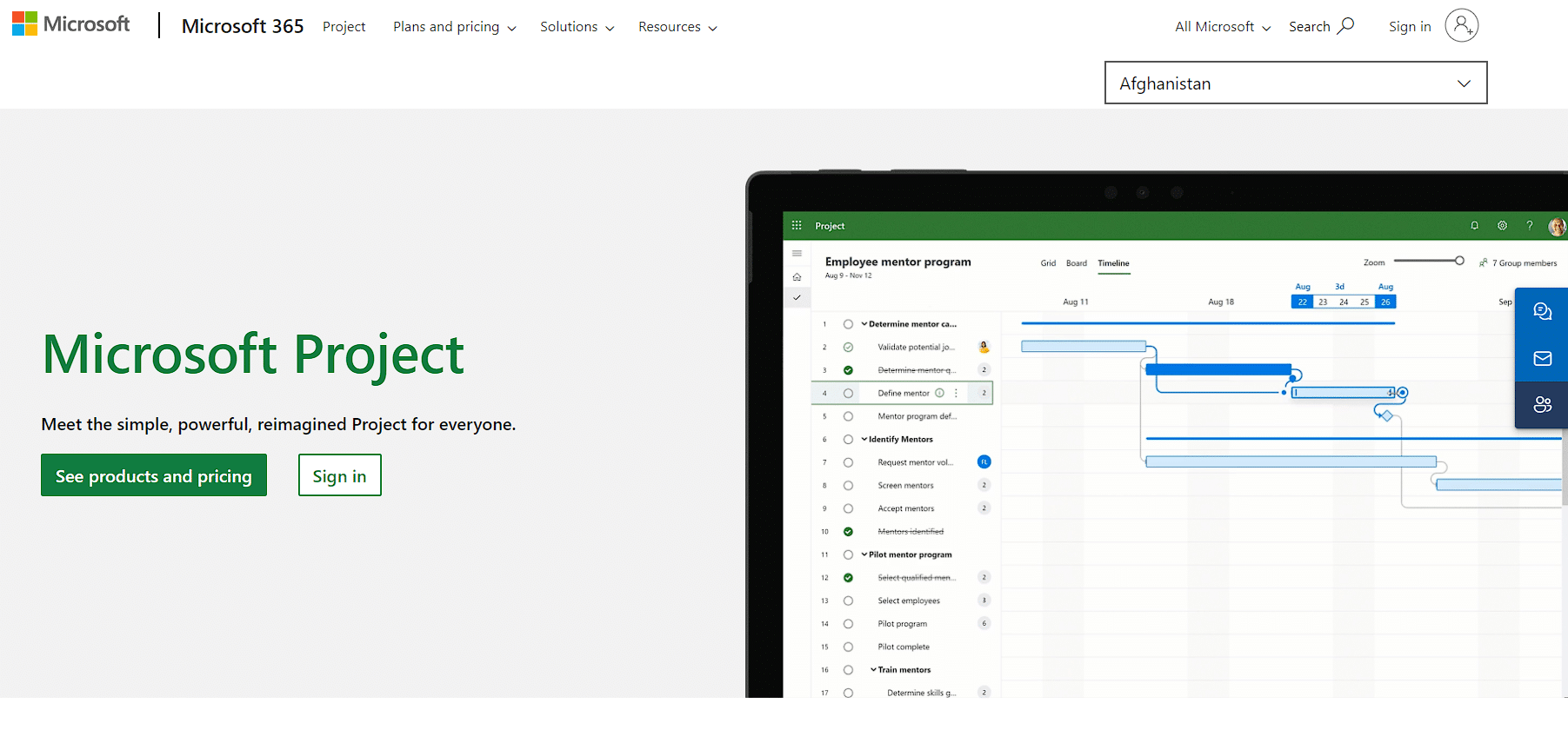 project management calendar - microsoft project